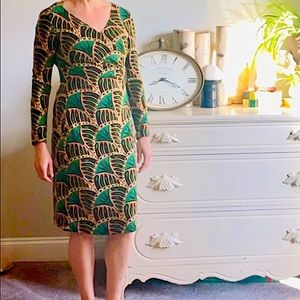 Papyrus Pattern Wrap Dress